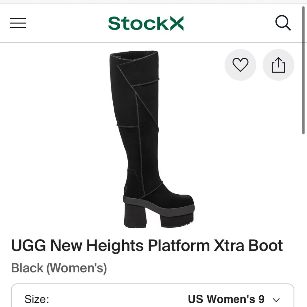 UGG New Heights Black Platform Xtra Boot